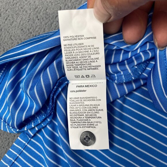PGA TOUR Striped Polo Shirt Men’s Size XL Blue,Golf,Sun Protection NWT $62 - Picture 8 of 12